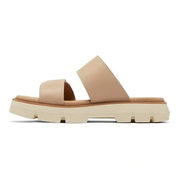 SOREL REIN CB SLIDE SANDALS IN HONEST BEIGE 7 - Picture 2 of 11